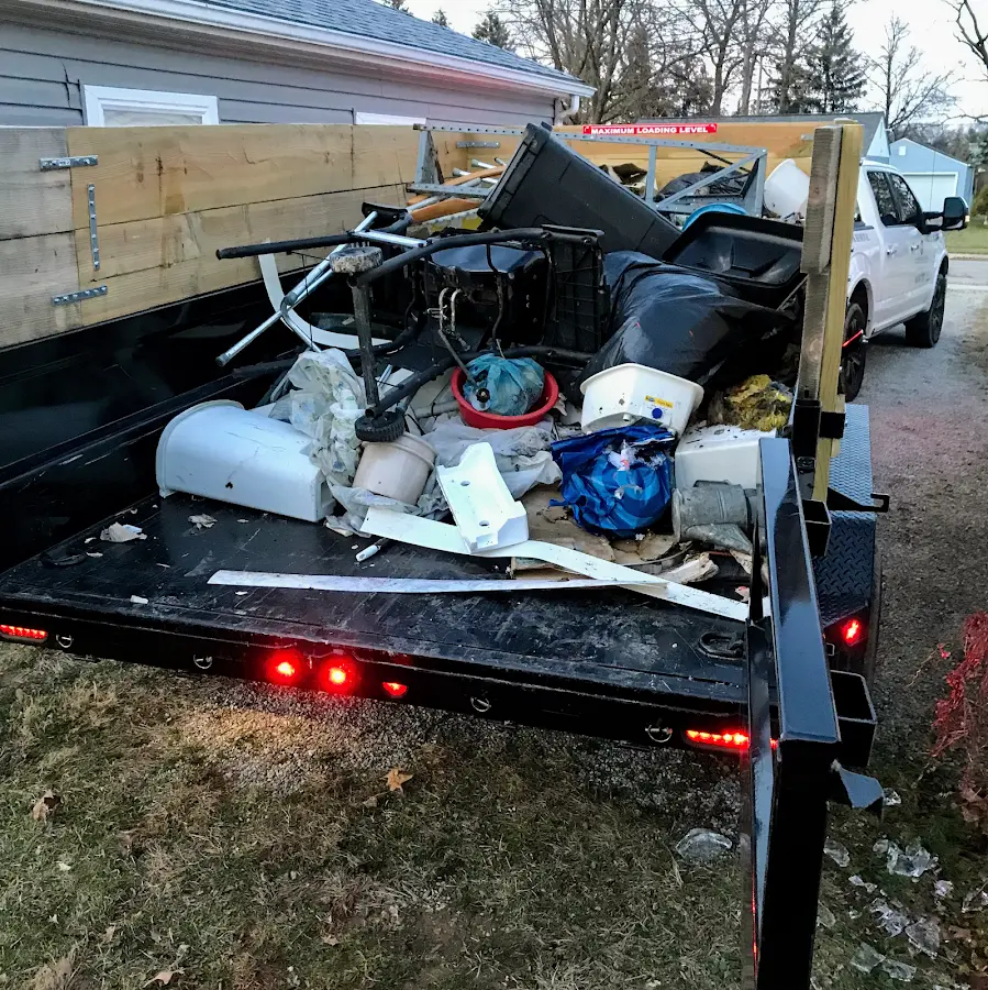 Roll-off dumpster delivered to a residential driveway in Suisun City